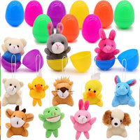 12/24/36pcs Easter Fillable Eggs Colorful