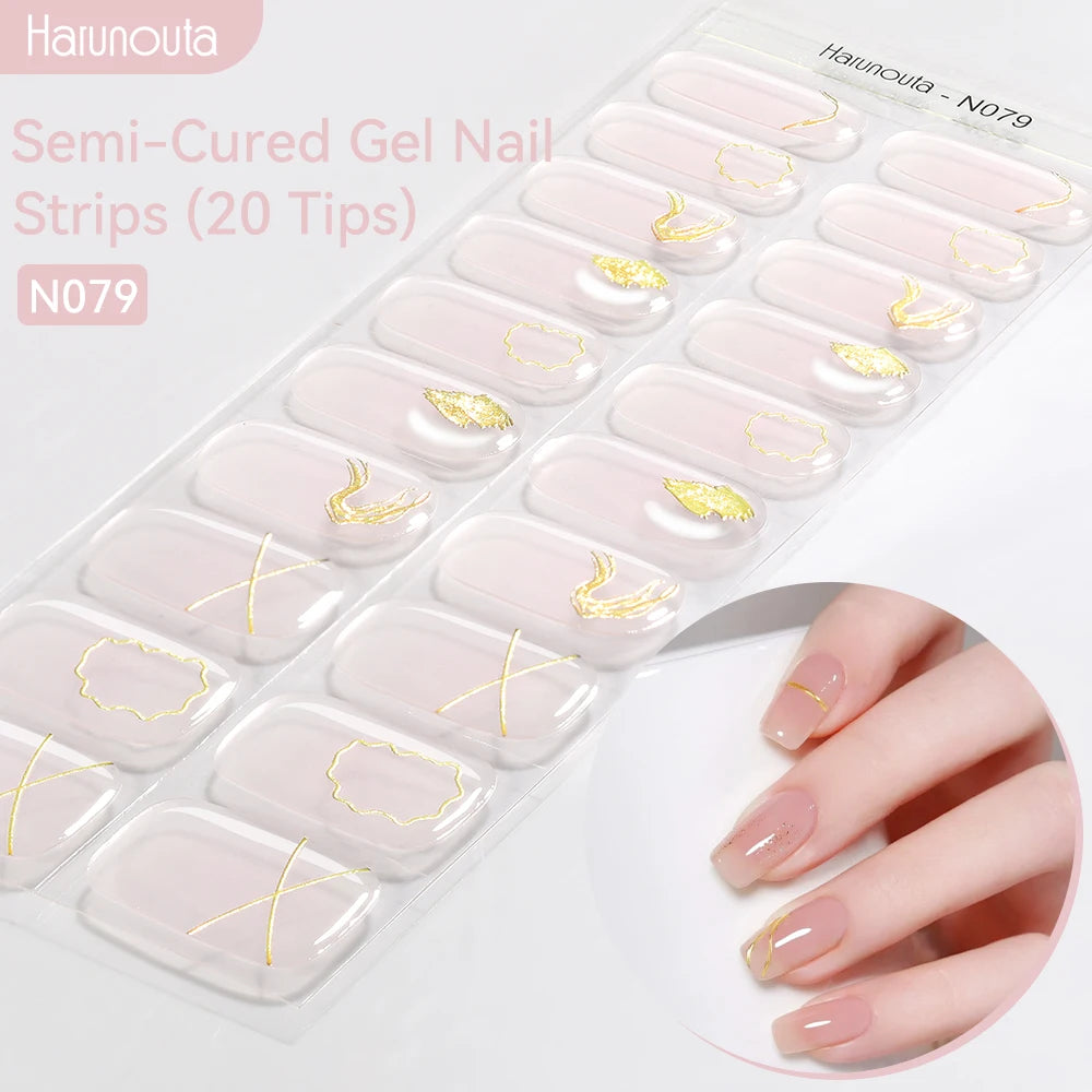 Full Cover Nail Gel Sticker Wraps Manicure