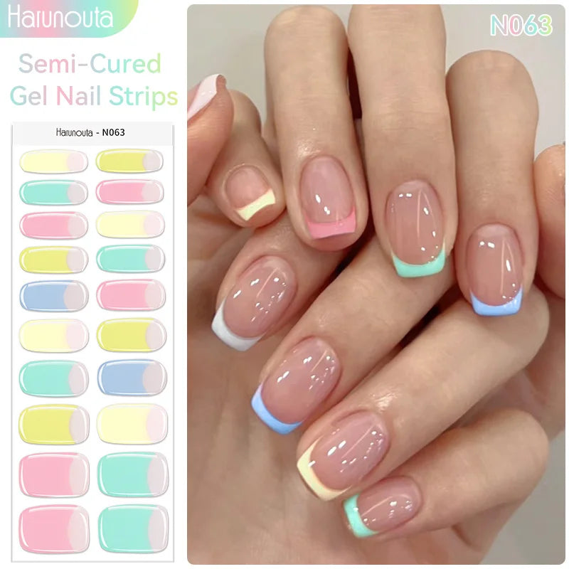 Full Cover Nail Gel Sticker Wraps Manicure
