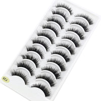 NEW 10 Pairs Natural Long False Eyelashes