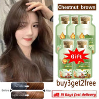 Natural Hair Dye Shampoo Gray White Hair Cover