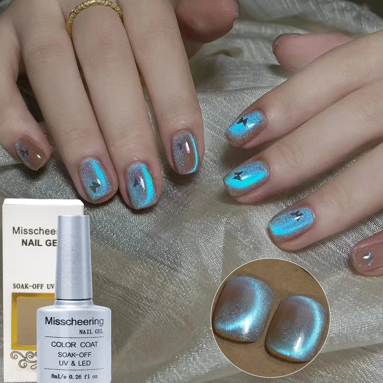 Aurora Blue Tears Cat Eye Magnetic