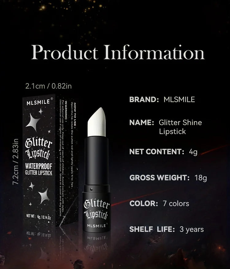 7 Colors Glitter Lipstick
