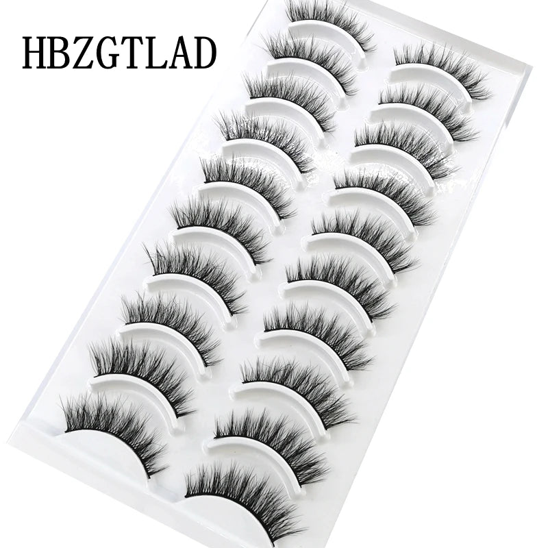 NEW 10 Pairs Natural Long False Eyelashes