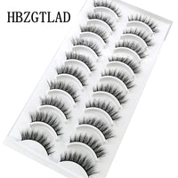 NEW 10 Pairs Natural Long False Eyelashes
