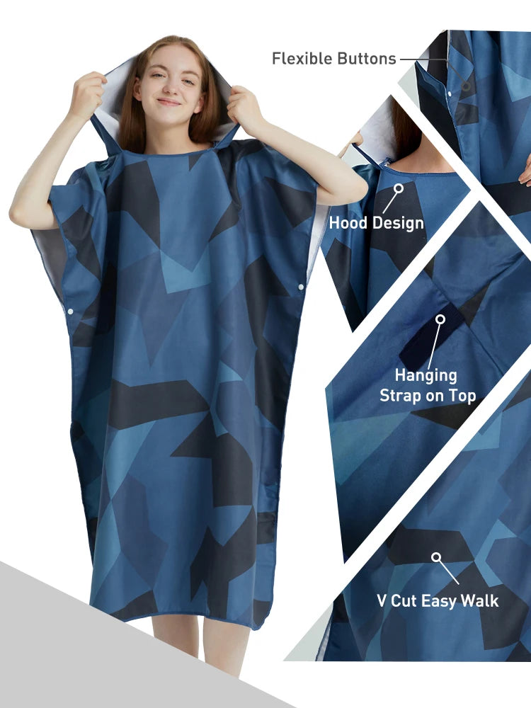 Towel Hoodie Microfiber Beach Robe