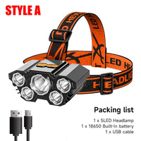 5 LED Headlamp Rechargeable