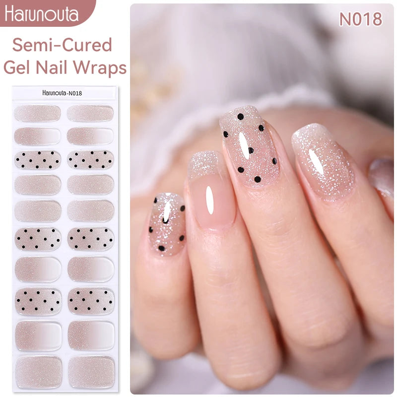 Full Cover Nail Gel Sticker Wraps Manicure