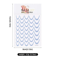 French Gradient Line Nail Art Stickers