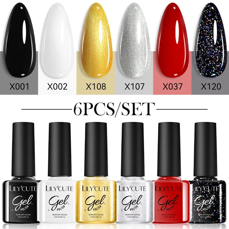 Nail Polish Kit 125 Colors Manicure Semi Permanent