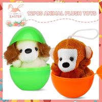 12/24/36pcs Easter Fillable Eggs Colorful