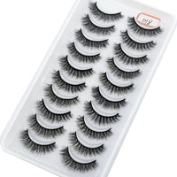 NEW 10 Pairs Natural Long False Eyelashes