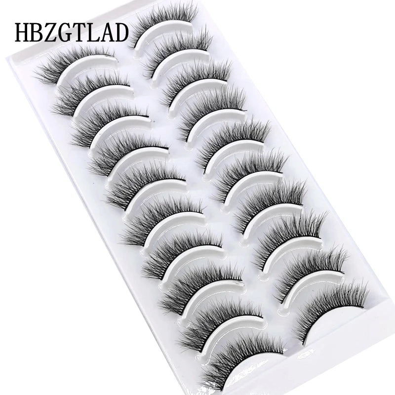 NEW 10 Pairs Natural Long False Eyelashes