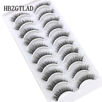 NEW 10 Pairs Natural Long False Eyelashes