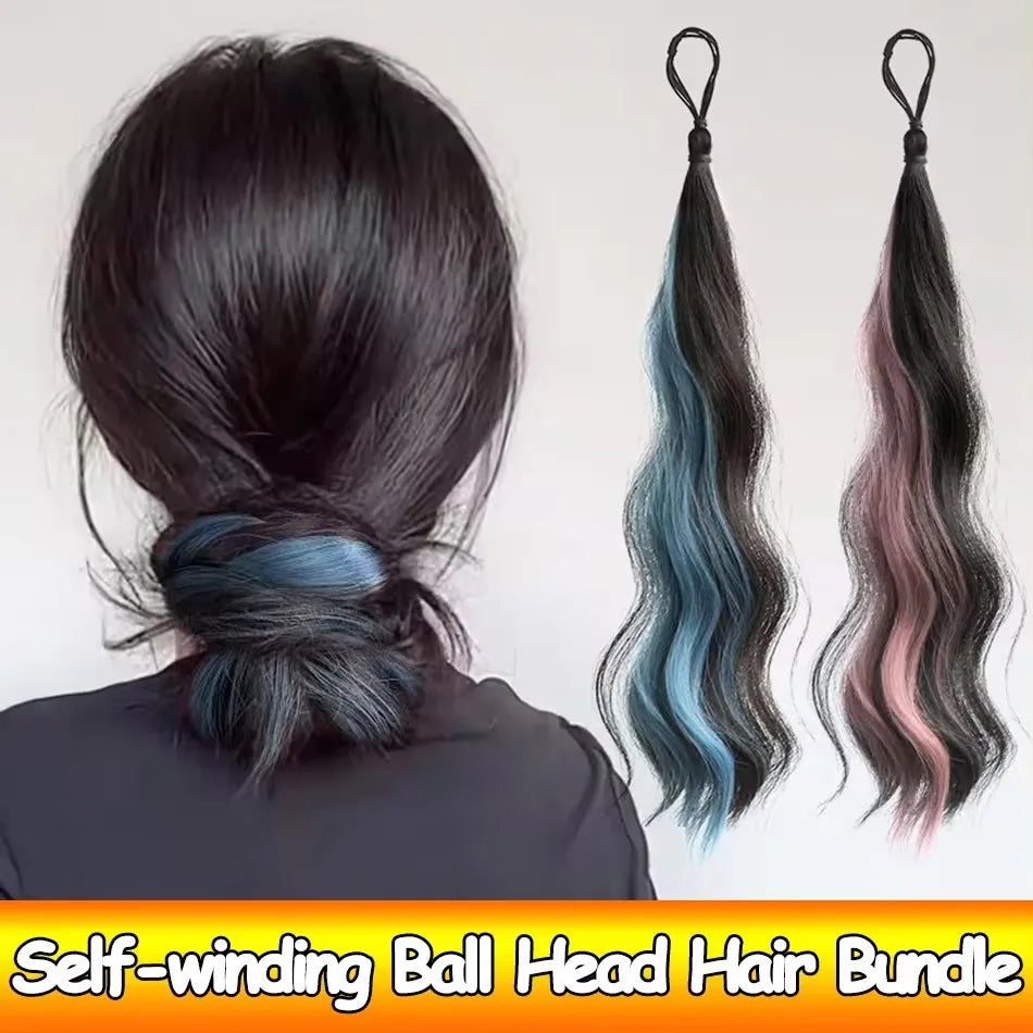 Synthetic Self-Winding Ball Head Wig