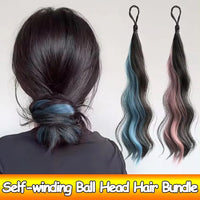 Synthetic Self-Winding Ball Head Wig