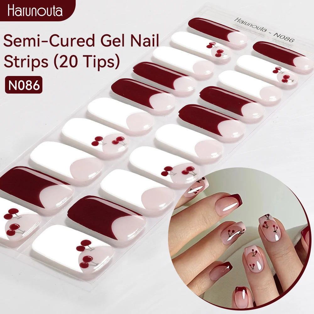 Full Cover Nail Gel Sticker Wraps Manicure