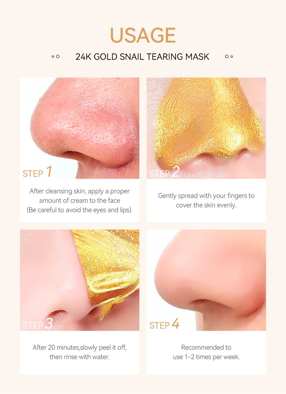 Gold Sakura Peeling Face Mask Anti Wrinkle