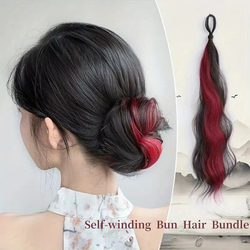Synthetic Self-Winding Ball Head Wig