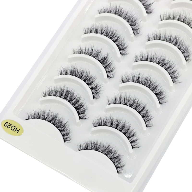 NEW 10 Pairs Natural Long False Eyelashes