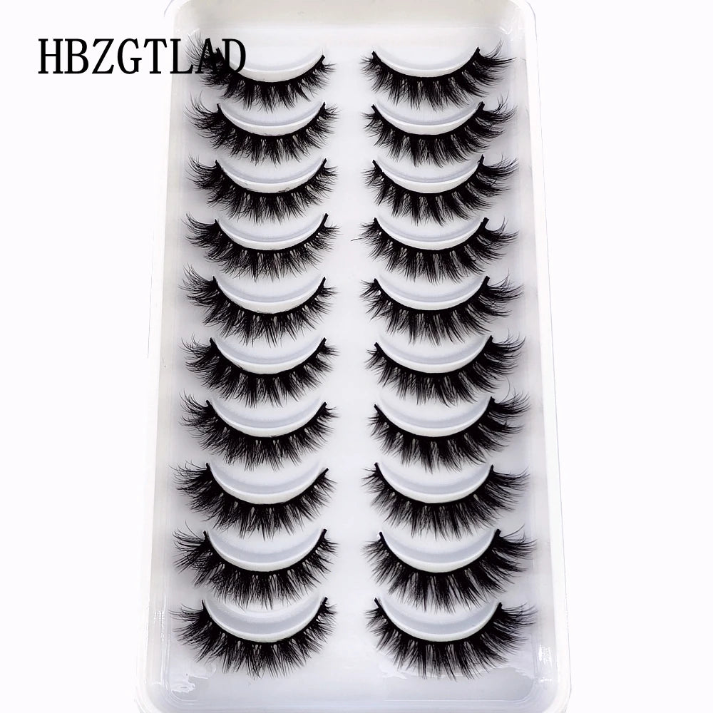 NEW 10 Pairs Natural Long False Eyelashes