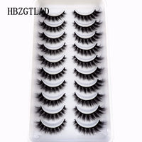 NEW 10 Pairs Natural Long False Eyelashes