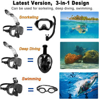 Diving Masks Foldable Anti-Fog Snorkel
