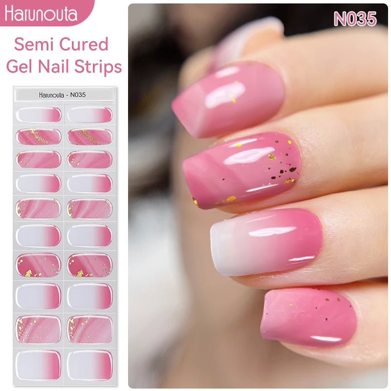 Full Cover Nail Gel Sticker Wraps Manicure