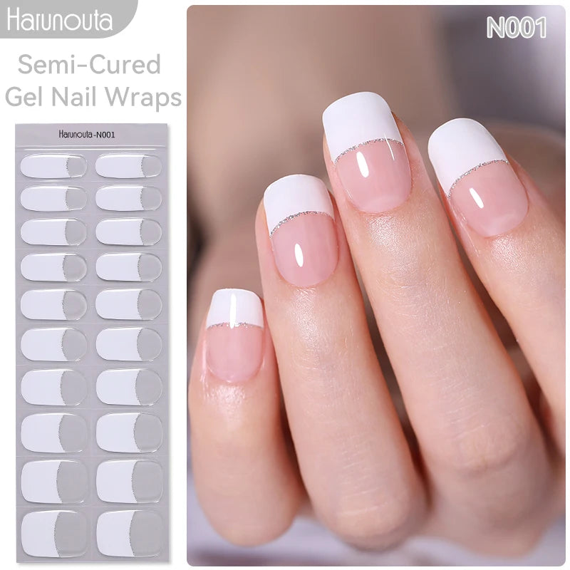 Full Cover Nail Gel Sticker Wraps Manicure