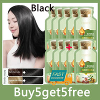 Natural Hair Dye Shampoo Gray White Hair Cover
