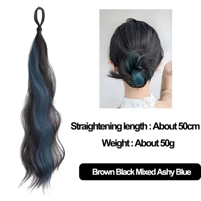 Synthetic Self-Winding Ball Head Wig