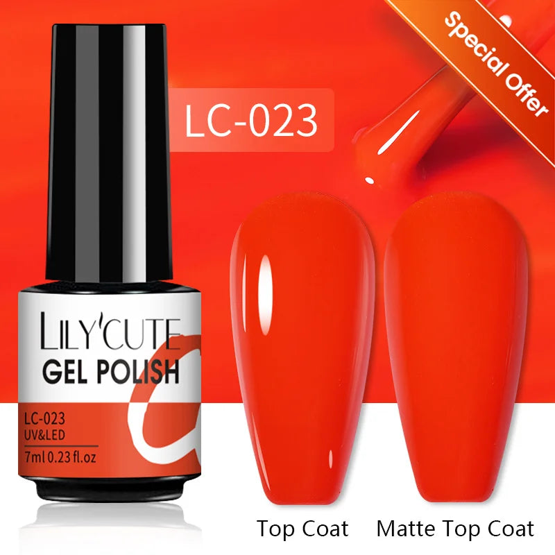 LILYCUTE 7ML Jelly Amber Gel Nail Polish