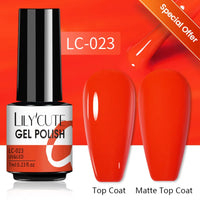 LILYCUTE 7ML Jelly Amber Gel Nail Polish