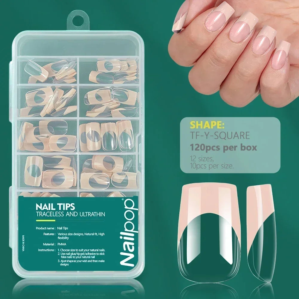 Nailpop 120pcs Acrylic Nails Fake Capsule