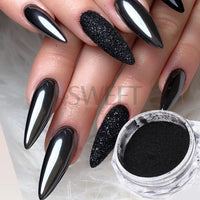Black Mirror Chrome Nails Powder