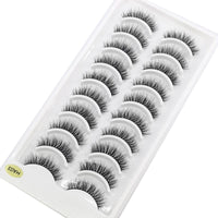 NEW 10 Pairs Natural Long False Eyelashes