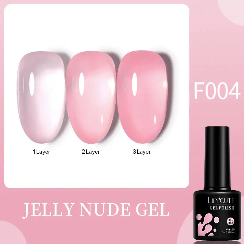 LILYCUTE 7ML Jelly Amber Gel Nail Polish