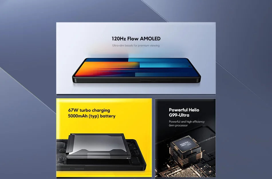 Global Version POCO M6 Pro Helio G99 Ultra 120Hz Flow AMOLED DotDisplay 67W turbo charging 64MP Triple Camera with OIS