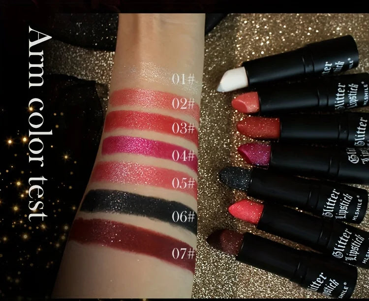 7 Colors Glitter Lipstick