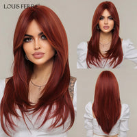 LOUIS FERRE Black Pink Ombre Synthetic