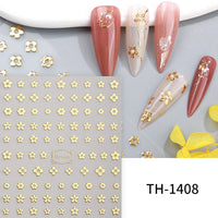 3D Laser Sakura Flower Nail Sticker