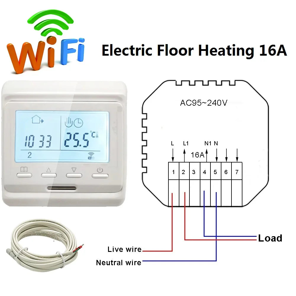 WiFi Thermostat Electric Heating Warm Floor Temperature Controller