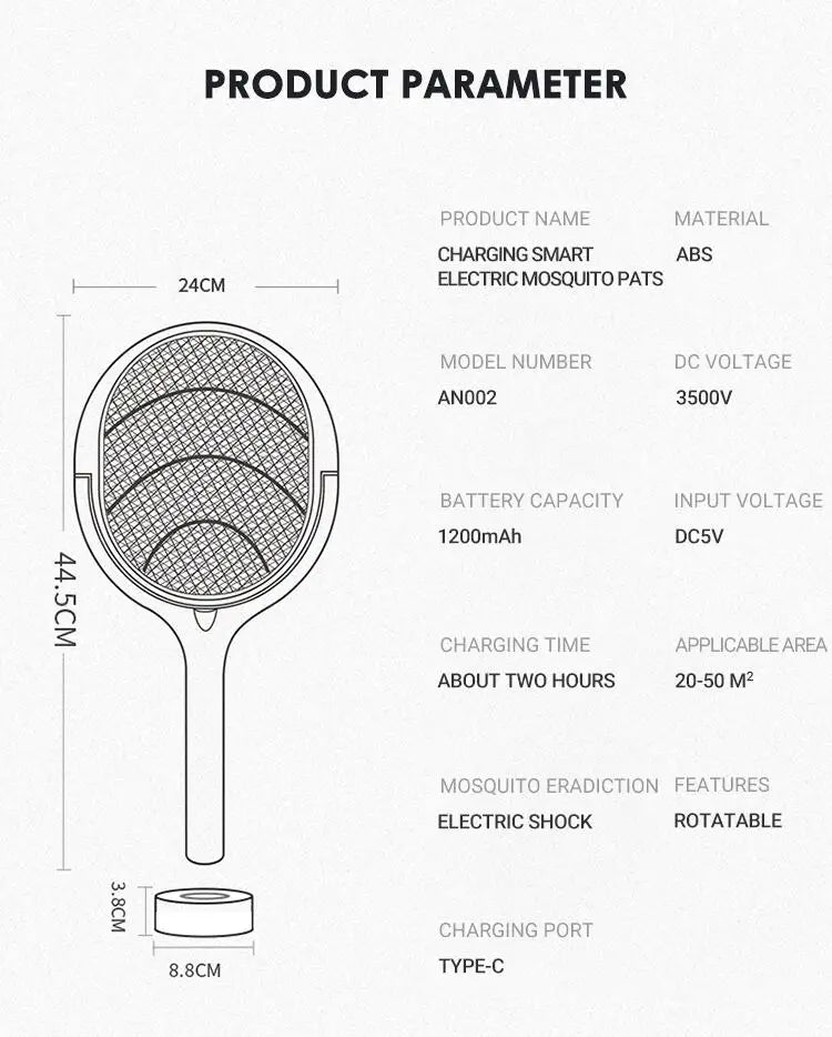 Racket Kill Fly Bug