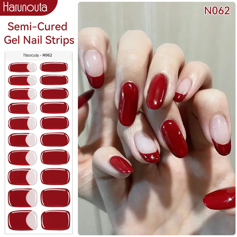 Full Cover Nail Gel Sticker Wraps Manicure