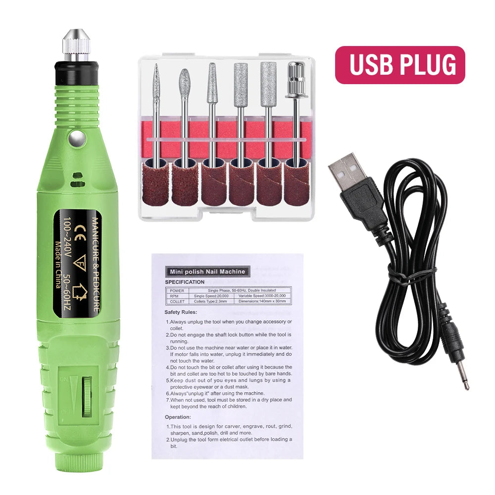 LULAA Strong Function Nail Drill Machine Set