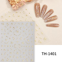3D Laser Sakura Flower Nail Sticker