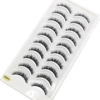 NEW 10 Pairs Natural Long False Eyelashes