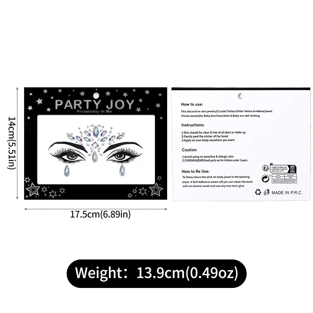3D Diamond Temporary Tattoo Stickers