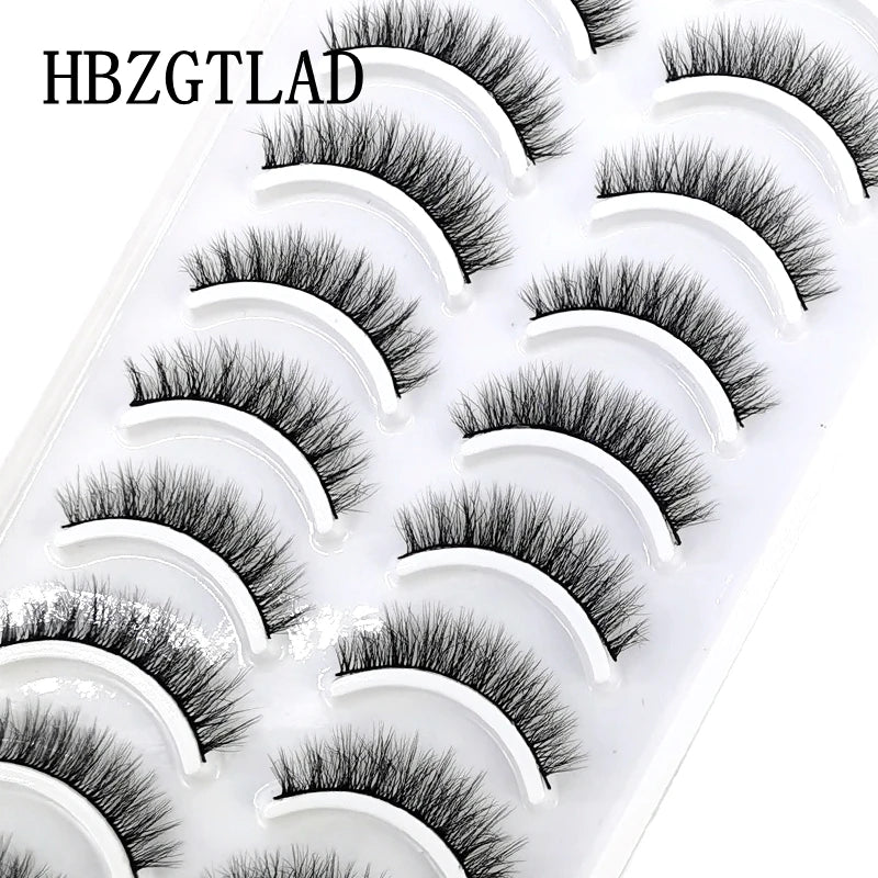 NEW 10 Pairs Natural Long False Eyelashes