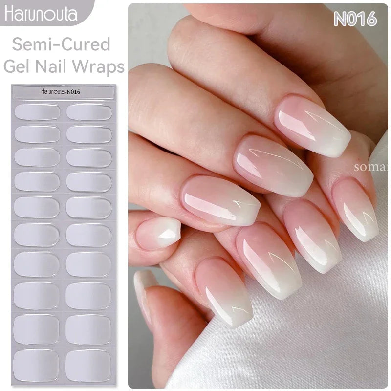 Full Cover Nail Gel Sticker Wraps Manicure